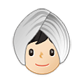 👳🏻 Emoji Persona Con Turbante: Tono De Piel Claro en Samsung One UI 4.0 January 2022.