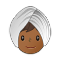 👳🏾 Emoji Pessoa Com Turbante: Pele Morena Escura na Samsung One UI 4.0 January 2022.