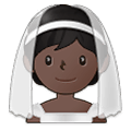 Emoji 👰🏿 Persona Con Velo: Carnagione Scura su Samsung One UI 4.0 January 2022.