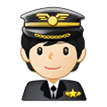 🧑🏻‍✈️ Emoji Piloto: Pele Clara na Samsung One UI 4.0 January 2022.