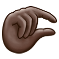 🤏🏿 Emoji Wenig-Geste: dunkle Hautfarbe Samsung One UI 4.0 January 2022.