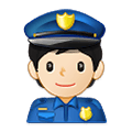 👮🏻 Emoji Polizist(in): helle Hautfarbe Samsung One UI 4.0 January 2022.