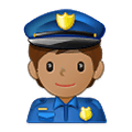 👮🏽 Emoji Policial: Pele Morena na Samsung One UI 4.0 January 2022.