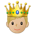 🤴🏼 Emoji Príncipe: Tono De Piel Claro Medio en Samsung One UI 4.0 January 2022.