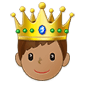 🤴🏽 Emoji Príncipe: Pele Morena na Samsung One UI 4.0 January 2022.