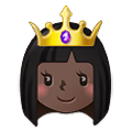 👸🏿 Emoji Princesa: Tono De Piel Oscuro en Samsung One UI 4.0 January 2022.