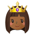 👸🏾 Emoji Princesa: Tono De Piel Oscuro Medio en Samsung One UI 4.0 January 2022.