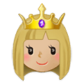 Émoji 👸🏼 Princesse : Peau Moyennement Claire sur Samsung One UI 4.0 January 2022.