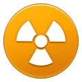 Emoji ☢️ Simbolo Della Radioattività su Samsung One UI 4.0 January 2022.