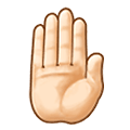 🤚🏻 Emoji erhobene Hand von hinten: helle Hautfarbe Samsung One UI 4.0 January 2022.
