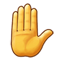 Emoji ✋ Mano Alzata su Samsung One UI 4.0 January 2022.