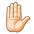 ✋🏻 Emoji erhobene Hand: helle Hautfarbe Samsung One UI 4.0 January 2022.