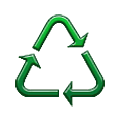 Emoji ♺ Simbolo di riciclaggio per materiali condivisi su Samsung One UI 4.0 January 2022.