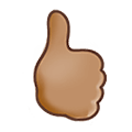🖒🏽 Emoji Gesto «Pulgar hacia arriba»: Tono De Piel Medio en Samsung One UI 4.0 January 2022.