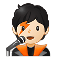 Emoji 🧑🏻‍🎤 Cantante: Carnagione Chiara su Samsung One UI 4.0 January 2022.