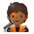 🧑🏾‍🎤 Emoji Cantante: Tono De Piel Oscuro Medio en Samsung One UI 4.0 January 2022.