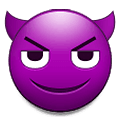 😈 Emoji Cara Sonriendo Con Cuernos en Samsung One UI 4.0 January 2022.