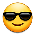 Emoji 😎 Faccina Con Sorriso E Occhiali Da Sole su Samsung One UI 4.0 January 2022.
