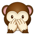 🙊 Emoji sich den Mund zuhaltendes Affengesicht Samsung One UI 4.0 January 2022.