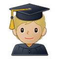 🧑🏼‍🎓 Emoji Student(in): mittelhelle Hautfarbe Samsung One UI 4.0 January 2022.