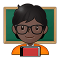 🧑🏿‍🏫 Emoji Professora Na Escola: Pele Escura na Samsung One UI 4.0 January 2022.