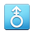 ⚨ Emoji Signo masculino vertical con un guión en Samsung One UI 4.0 January 2022.