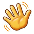 Emoji 👋 Mano Che Saluta su Samsung One UI 4.0 January 2022.