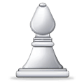 ♗ Emoji Obispo de ajedrez blanco en Samsung One UI 4.0 January 2022.