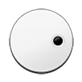 Émoji ⚆ Cercle blanc avec un point à droite sur Samsung One UI 4.0 January 2022.