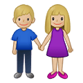 👫🏼 Emoji Mann und Frau halten Hände: mittelhelle Hautfarbe Samsung One UI 4.0 January 2022.