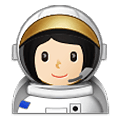 👩🏻‍🚀 Emoji Astronautin: helle Hautfarbe Samsung One UI 4.0 January 2022.