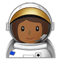 👩🏾‍🚀 Emoji Astronauta Mulher: Pele Morena Escura na Samsung One UI 4.0 January 2022.