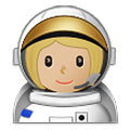 👩🏼‍🚀 Emoji Astronautin: mittelhelle Hautfarbe Samsung One UI 4.0 January 2022.