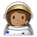 Emoji 👩🏽‍🚀 Astronauta Donna: Carnagione Olivastra su Samsung One UI 4.0 January 2022.