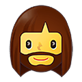 🧔‍♀️ Emoji Mulher: Barba na Samsung One UI 4.0 January 2022.