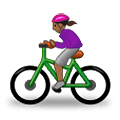 🚴🏾‍♀️ Emoji Mulher Ciclista: Pele Morena Escura na Samsung One UI 4.0 January 2022.