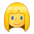 👱‍♀️ Emoji Mulher: Cabelo Loiro na Samsung One UI 4.0 January 2022.