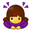 Emoji 🙇‍♀️ Donna Che Fa Inchino Profondo su Samsung One UI 4.0 January 2022.