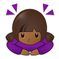 🙇🏾‍♀️ Emoji Mujer Haciendo Una Reverencia: Tono De Piel Oscuro Medio en Samsung One UI 4.0 January 2022.