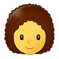 Emoji 👩‍🦱 Donna: Capelli Ricci su Samsung One UI 4.0 January 2022.