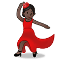 💃🏿 Emoji Mujer Bailando: Tono De Piel Oscuro en Samsung One UI 4.0 January 2022.