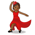 💃🏾 Emoji Mujer Bailando: Tono De Piel Oscuro Medio en Samsung One UI 4.0 January 2022.