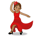 💃🏽 Emoji Mujer Bailando: Tono De Piel Medio en Samsung One UI 4.0 January 2022.