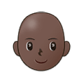Emoji 👩🏿‍🦲 Donna: Carnagione Scura E Calvo su Samsung One UI 4.0 January 2022.