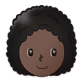 👩🏿‍🦱 Emoji Frau: dunkle Hautfarbe, lockiges Haar Samsung One UI 4.0 January 2022.