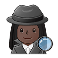 🕵🏿‍♀️ Emoji Detective Mujer: Tono De Piel Oscuro en Samsung One UI 4.0 January 2022.