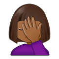 Emoji 🤦🏾‍♀️ Donna Esasperata: Carnagione Abbastanza Scura su Samsung One UI 4.0 January 2022.