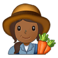 👩🏾‍🌾 Emoji Agricultora: Tono De Piel Oscuro Medio en Samsung One UI 4.0 January 2022.