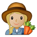 Emoji 👩🏼‍🌾 Contadina: Carnagione Abbastanza Chiara su Samsung One UI 4.0 January 2022.