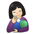 👩🏻‍🍼 Emoji Mulher Alimentando Bebê: Pele Clara na Samsung One UI 4.0 January 2022.